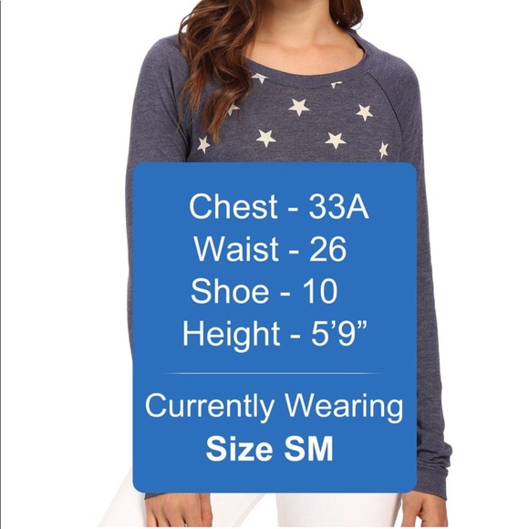 Blue Stars Printed Slouchy Eco-jersey Pullover - Picture 4 of 7